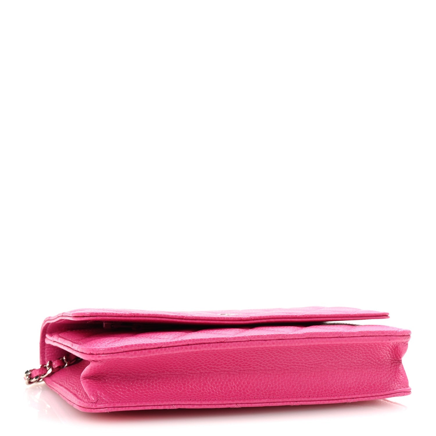 Caviar Quilted Wallet on Chain WOC Pink