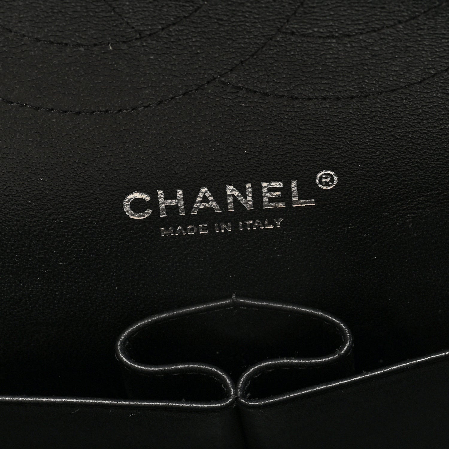 Lambskin Chevron Quilted Jumbo Double Flap Black