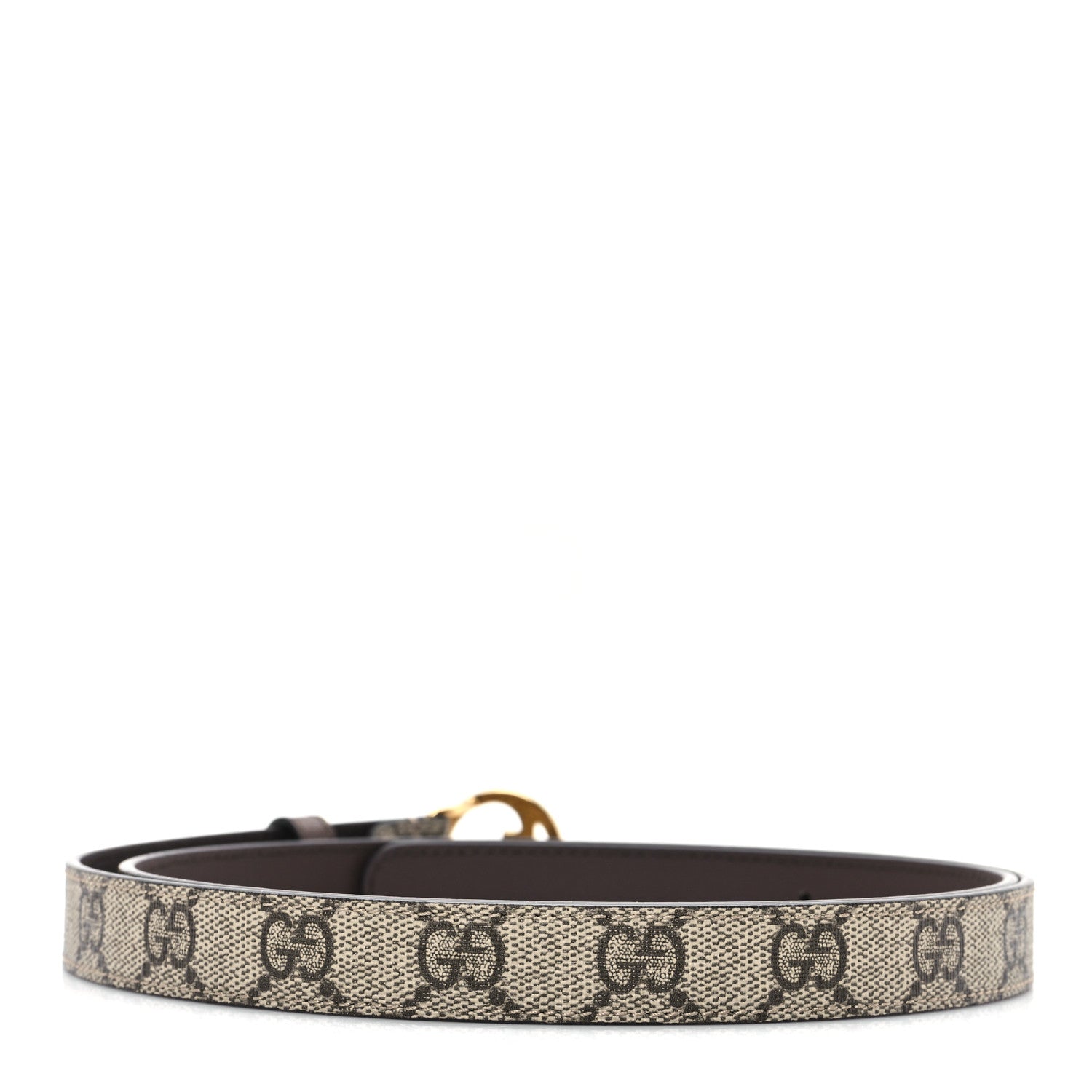 GG Supreme Monogram Textured Dollar Calfskin Blondie 30mm Belt 100 40 Beige Ebony New Acero