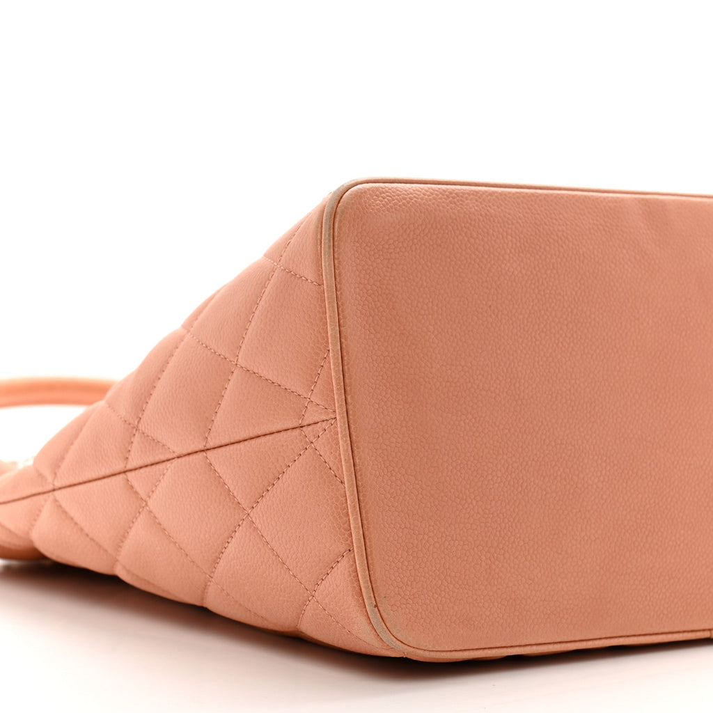 Caviar Quilted Medallion Tote Pink