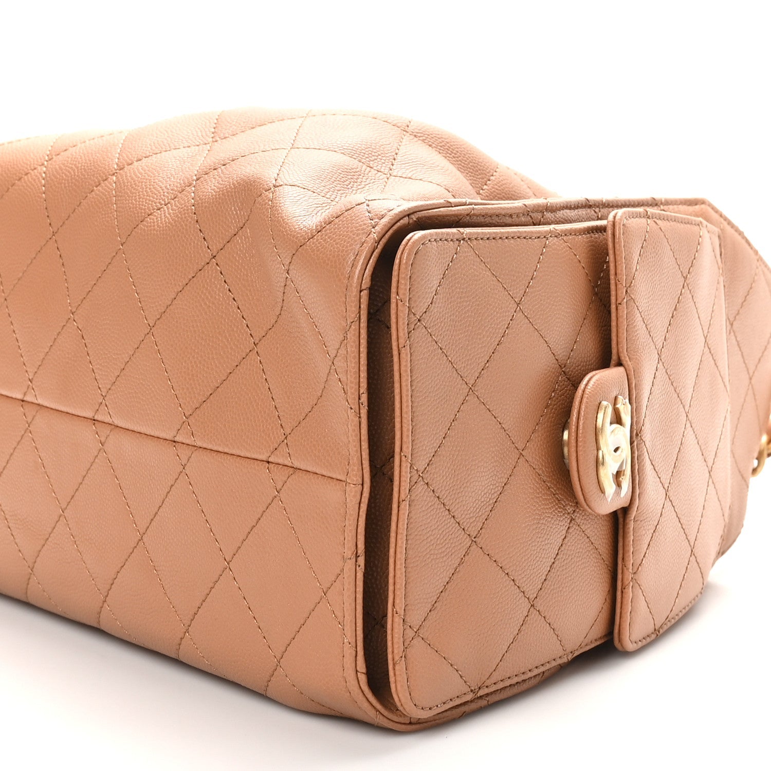 Caviar Quilted Small Chanel 25 Handbag Brown