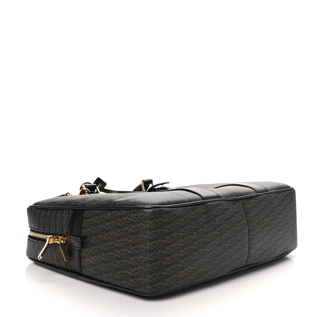 Toile Classic Monogram Rodeo Briefcase Black