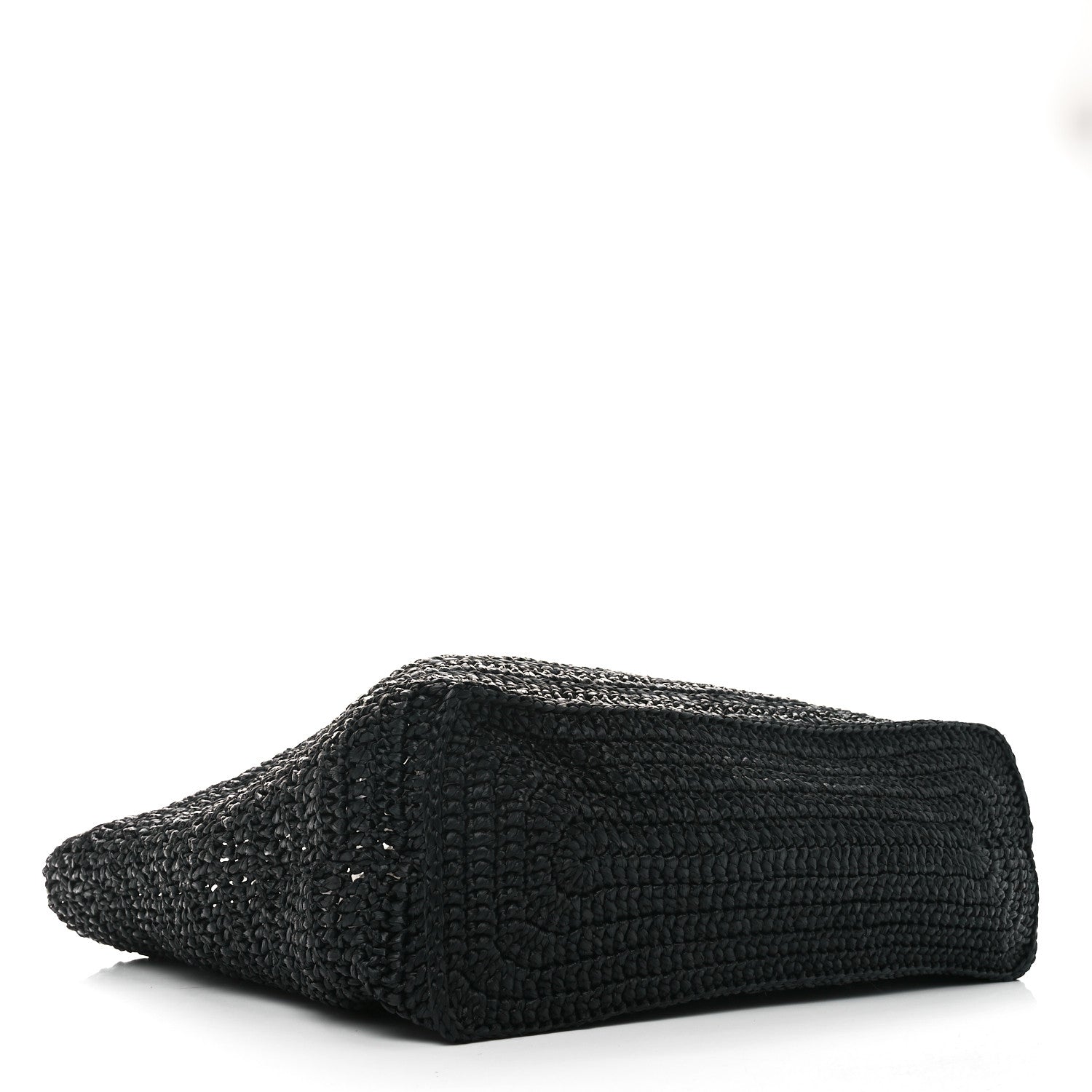 Raffia Rive Gauche Tote Black