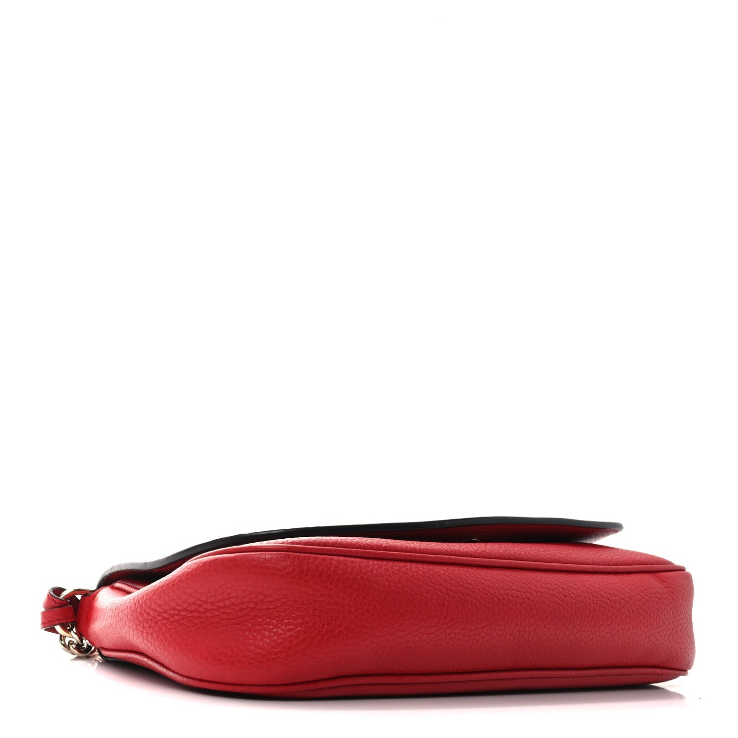 Pebbled Calfskin Medium Soho Flap Crossbody Vibrant Red