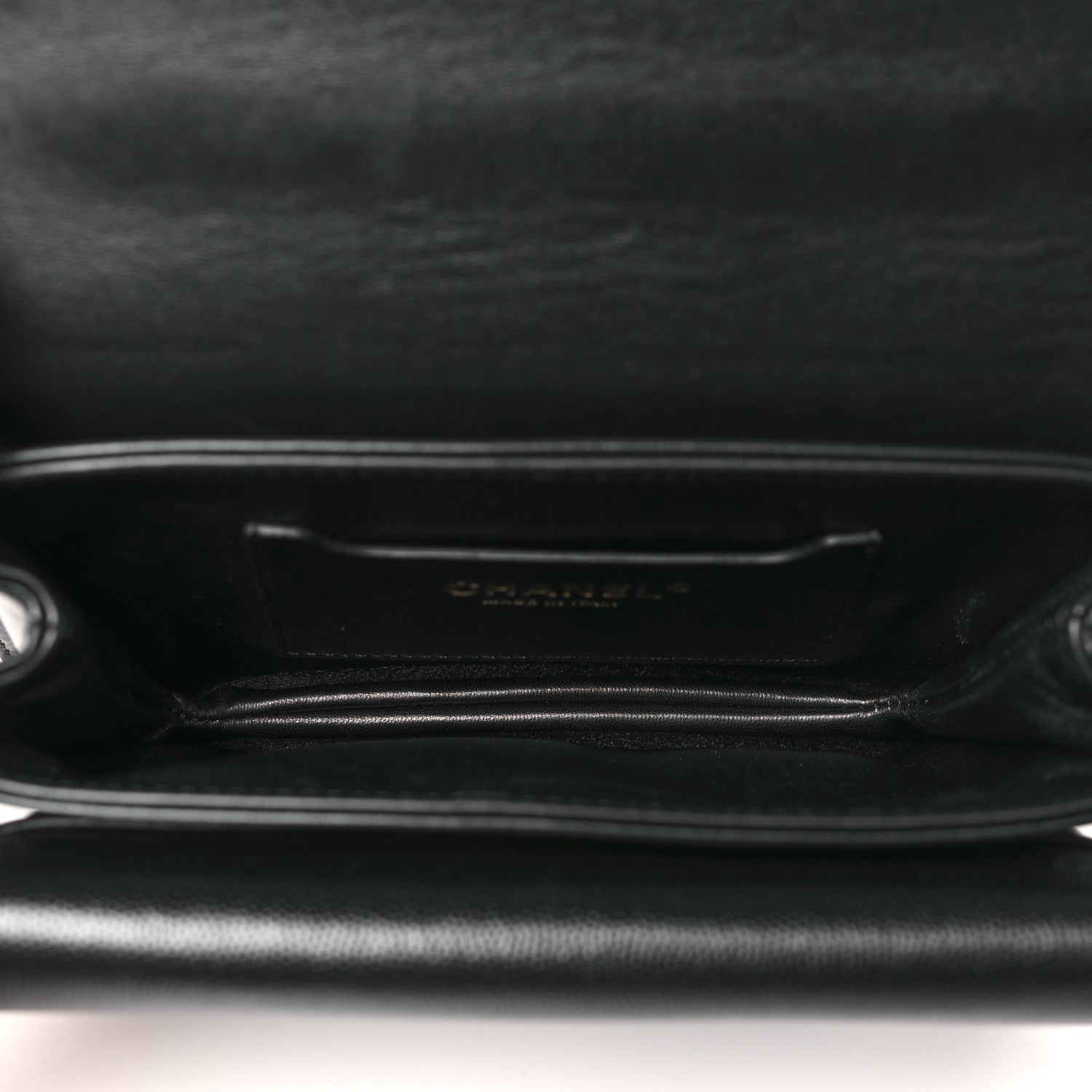 Caviar Quilted Mini Top Handle Flap Black
