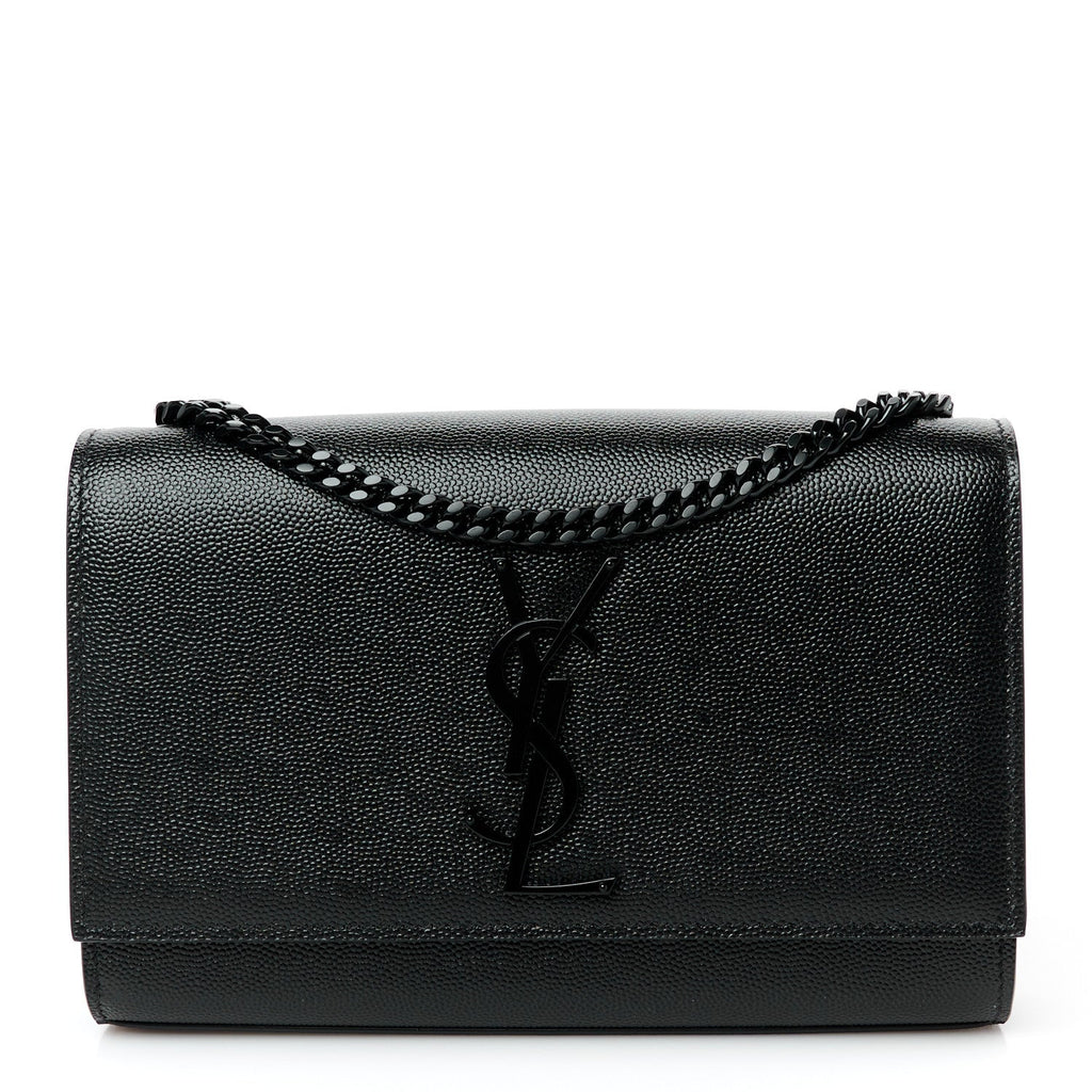 Grain De Poudre Small Monogram Monochrome Kate Satchel Black