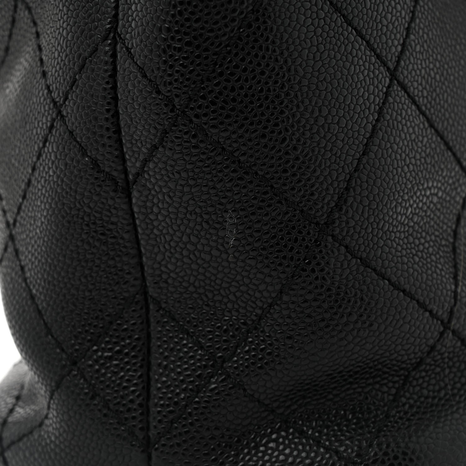 Grained Calfskin Shopping Fever Tote  Black