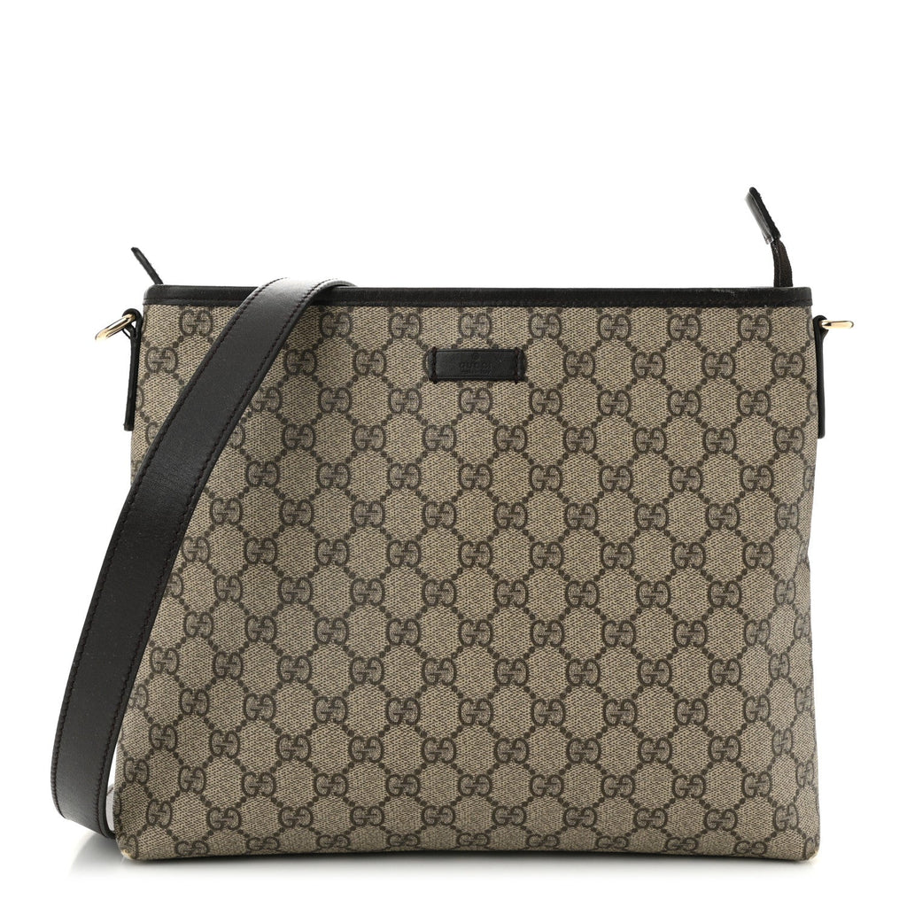 GG Plus Monogram Medium Flat Messenger Bag Dark Brown