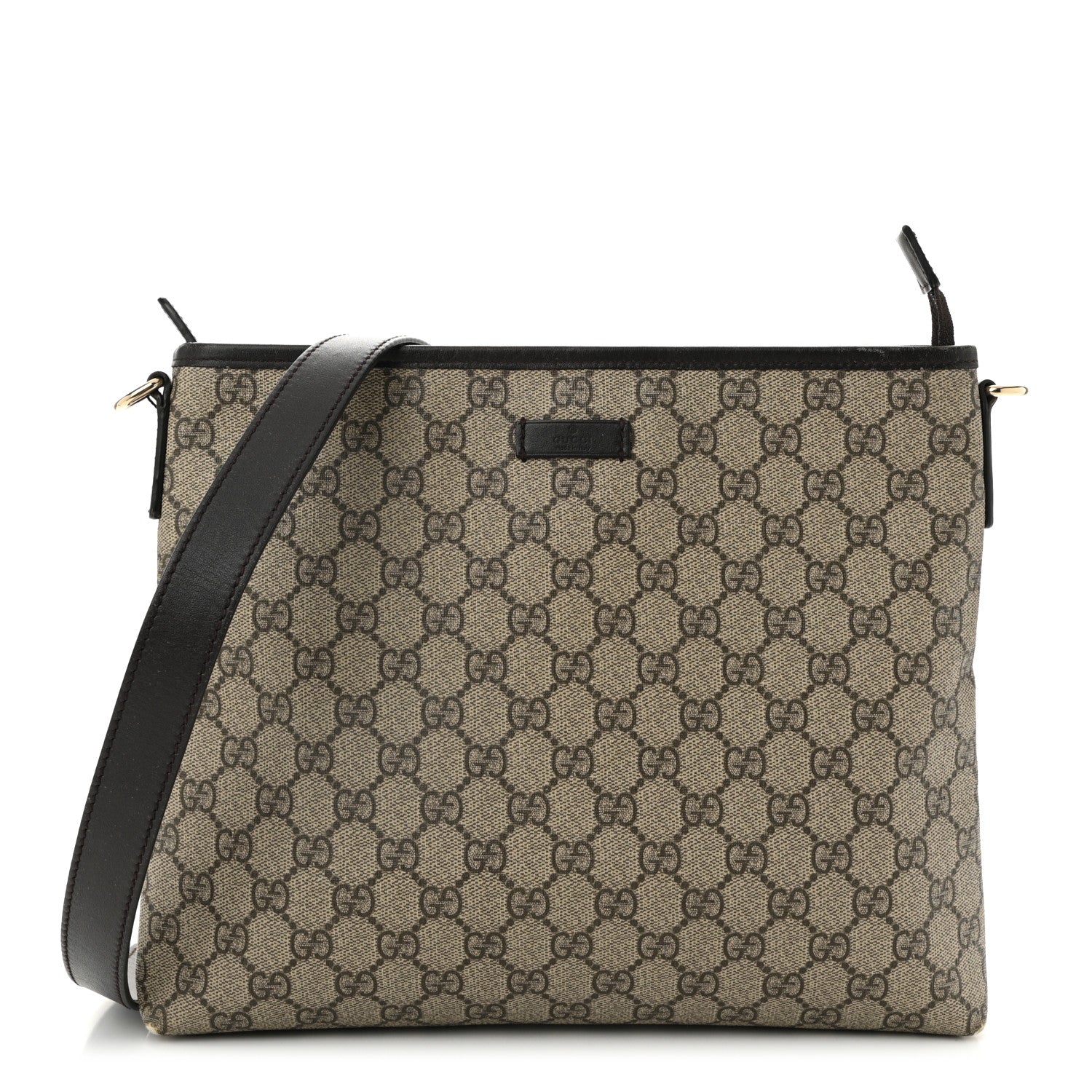 GG Plus Monogram Medium Flat Messenger Bag Dark Brown