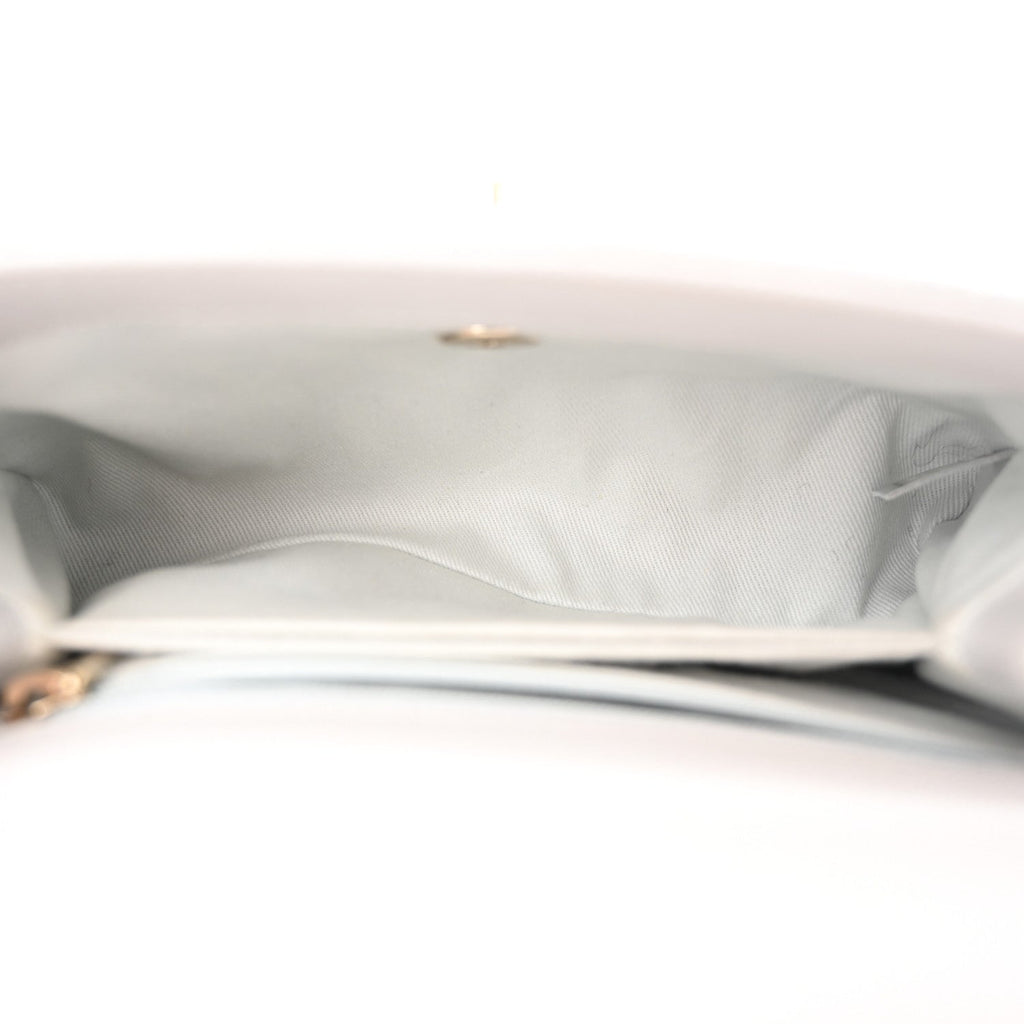 Caviar Quilted Mini Coco Handle Flap Light Grey