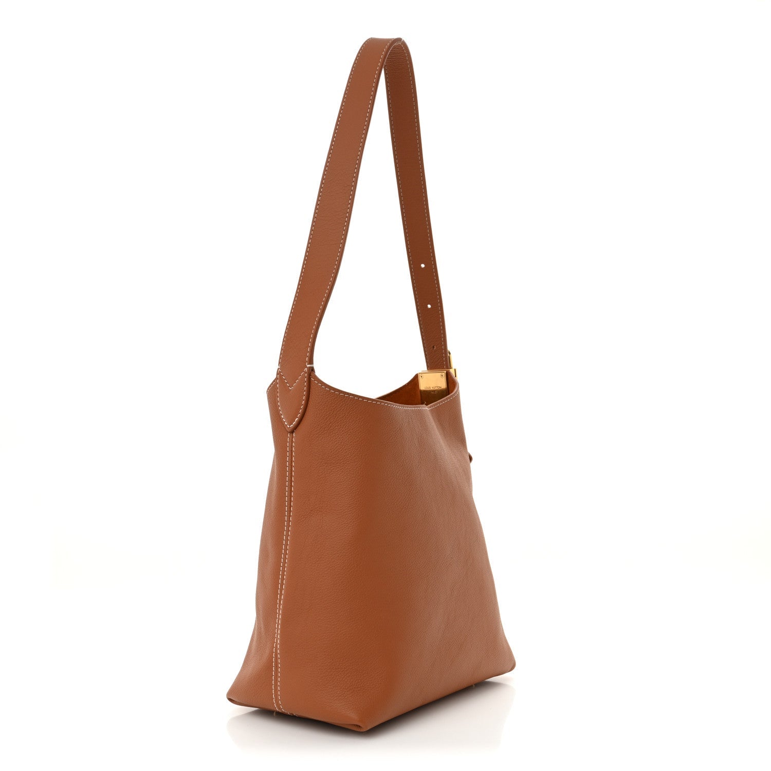 Grained Calfskin Low Key Hobo PM Cognac