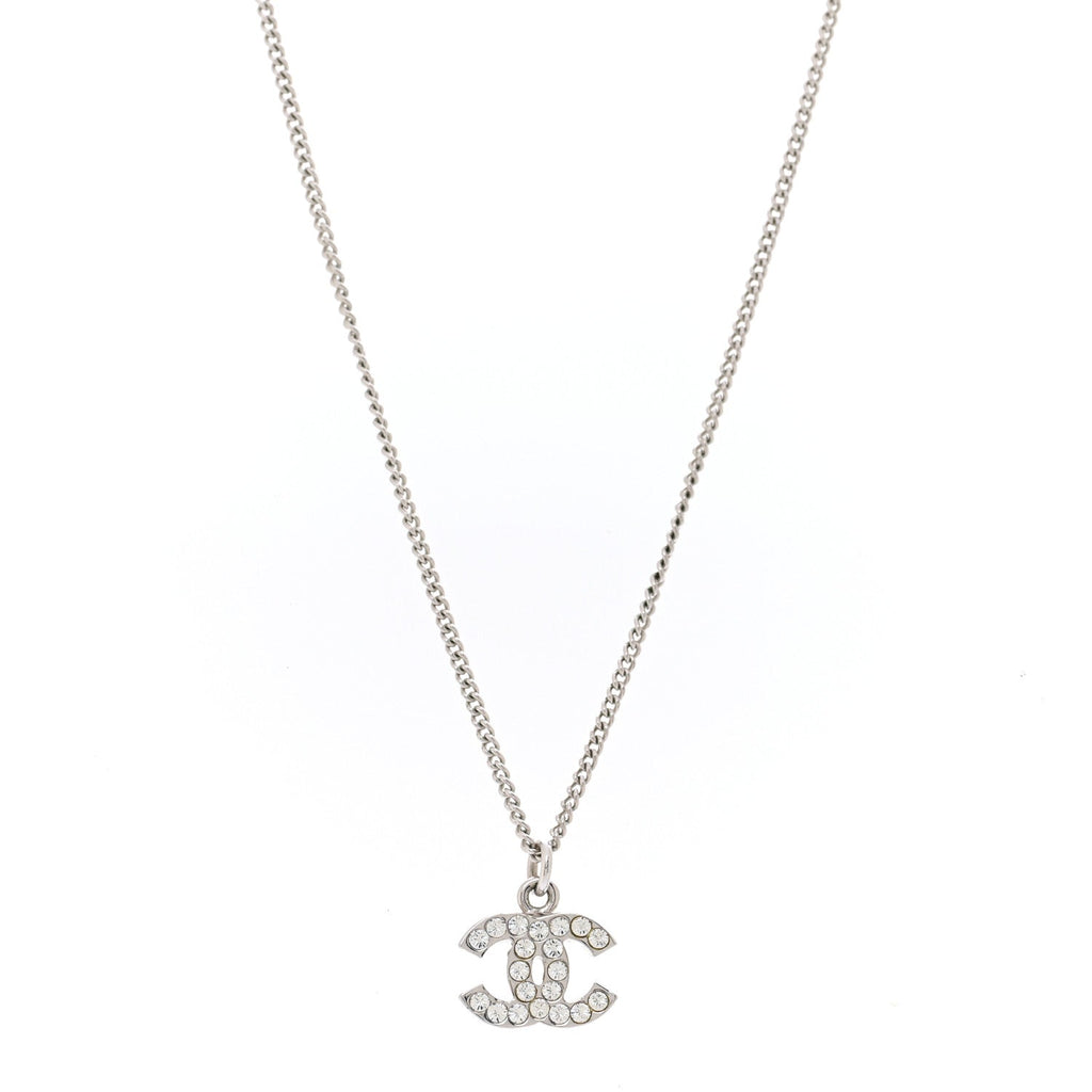 Crystal Timeless CC Necklace Silver