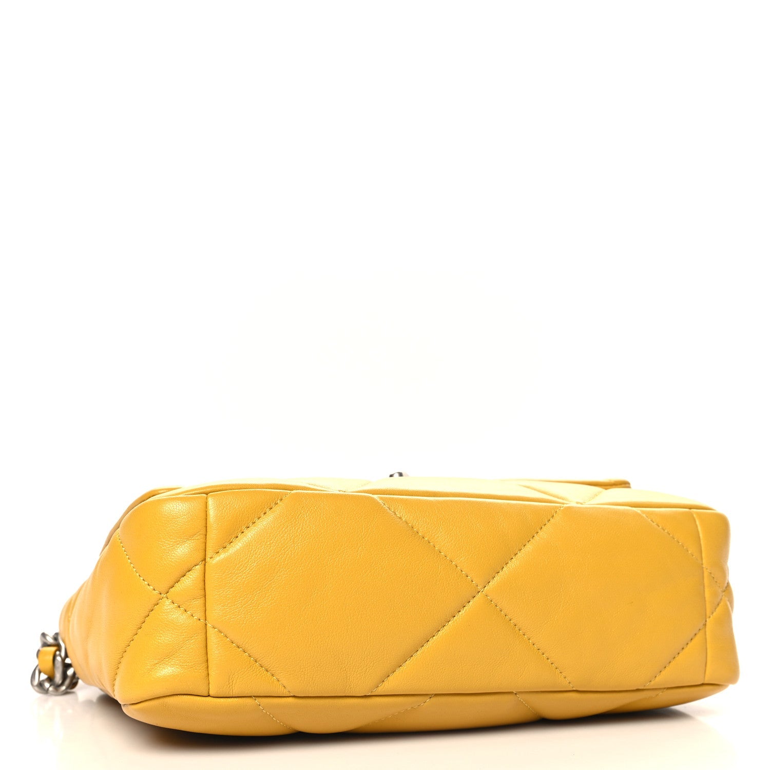 Lambskin Quilted Medium Chanel 19 Flap Yellow