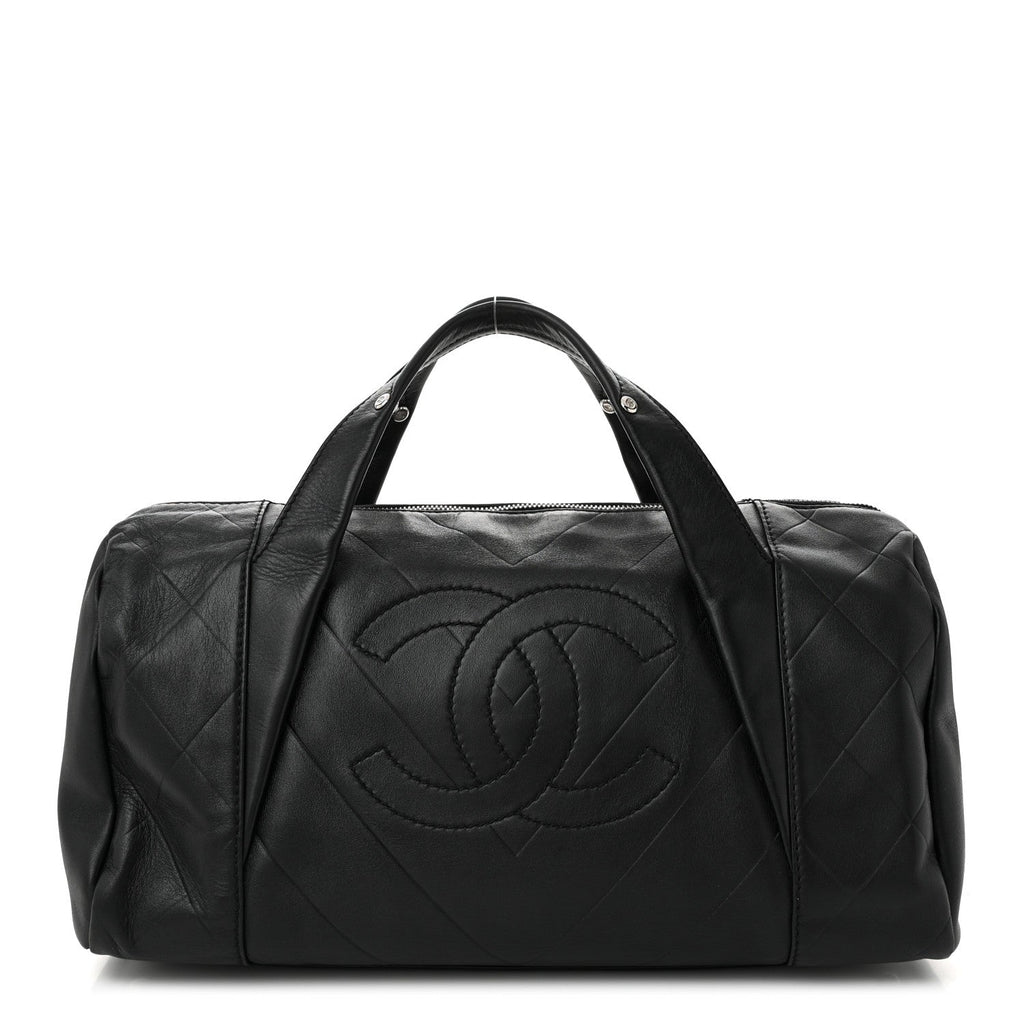 Calfskin CC Chevron All Day Long Boston Black