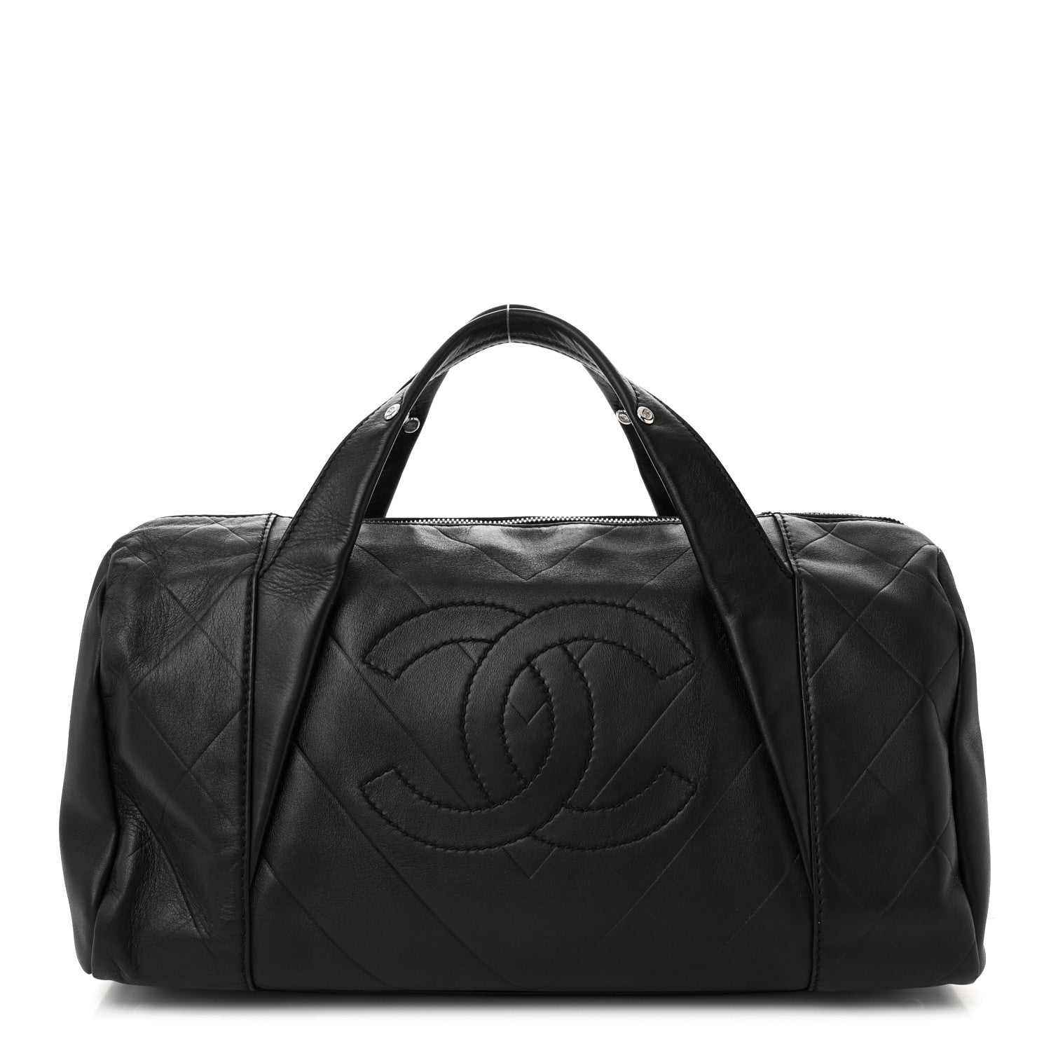 Calfskin CC Chevron All Day Long Boston Black
