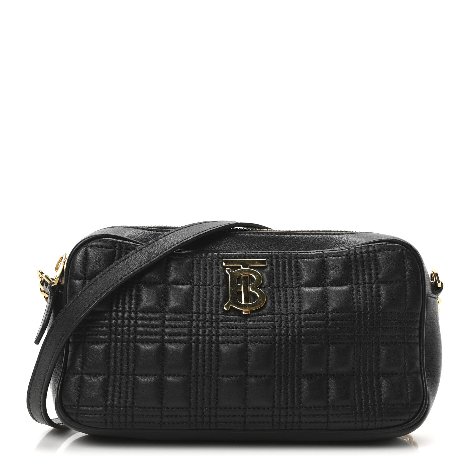 Lambskin Quilted Camera Bag Black