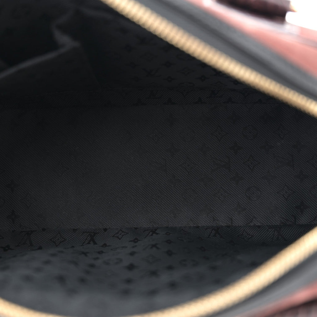 Suede Stamped Alligator Embossed Havane Bowler PM  Brun