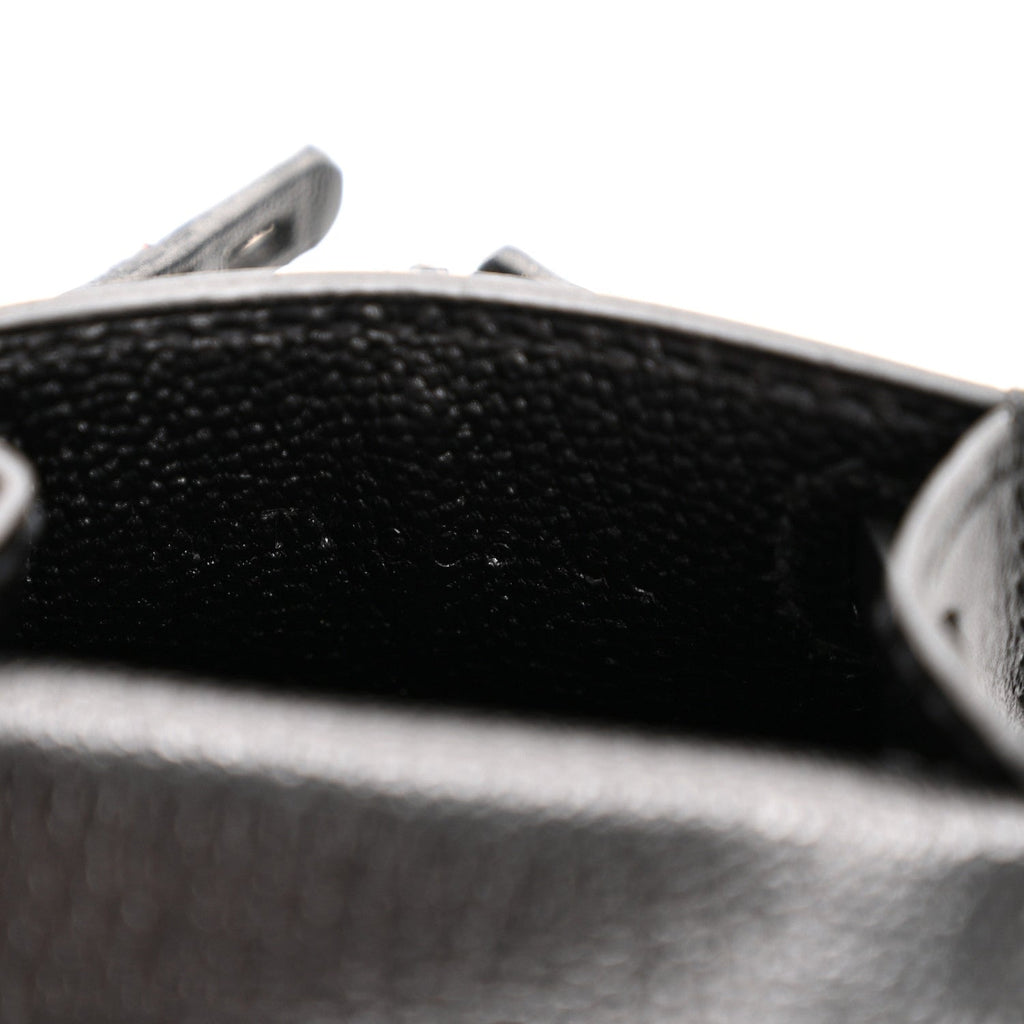 Tadelakt Mini Kelly Twilly Bag Charm Black