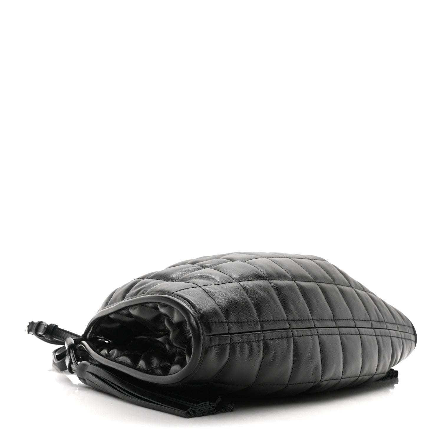 Calfskin Quilted Medium Deco Tote Bag Black