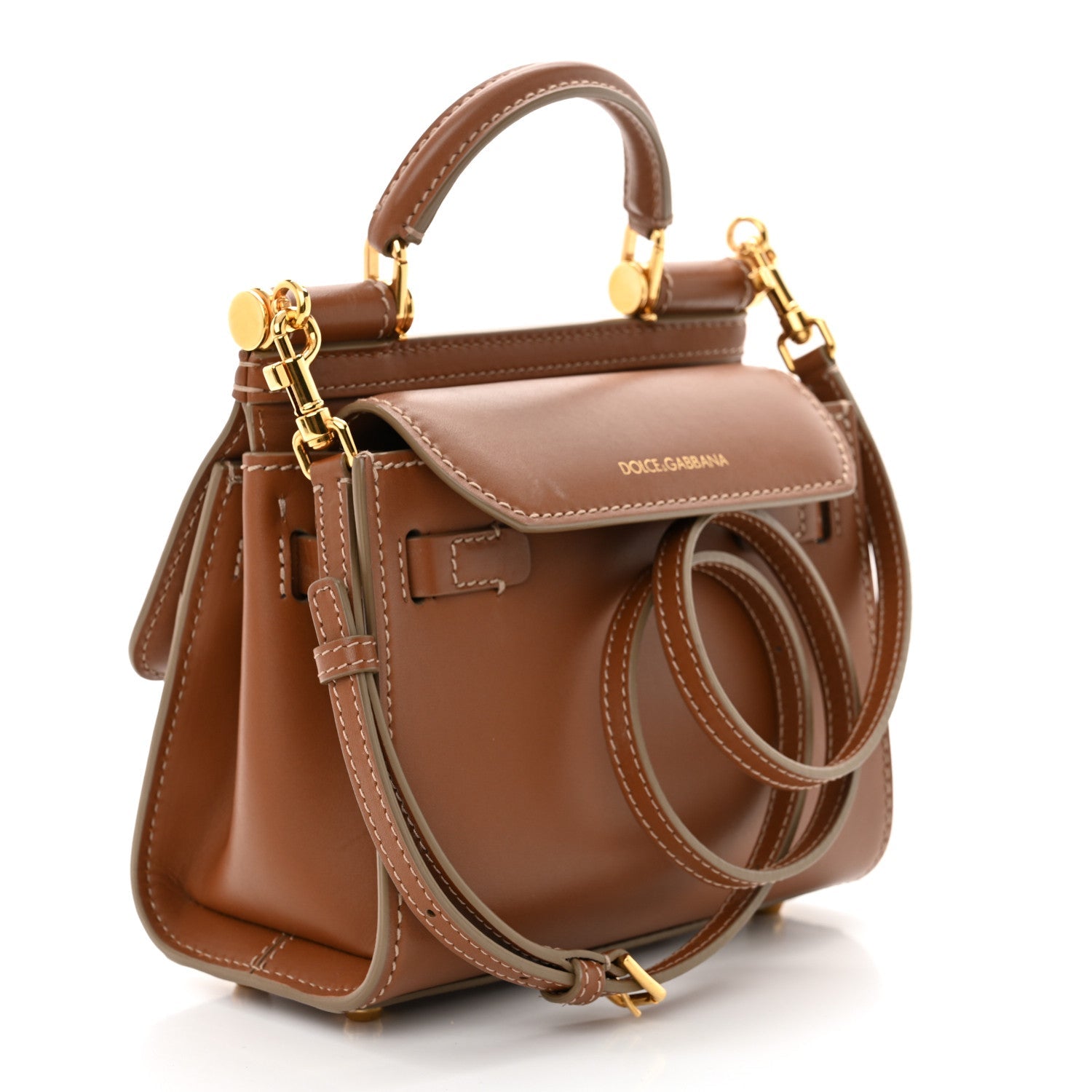Vitello Morbido Mini Sicily 58 Bag Tan