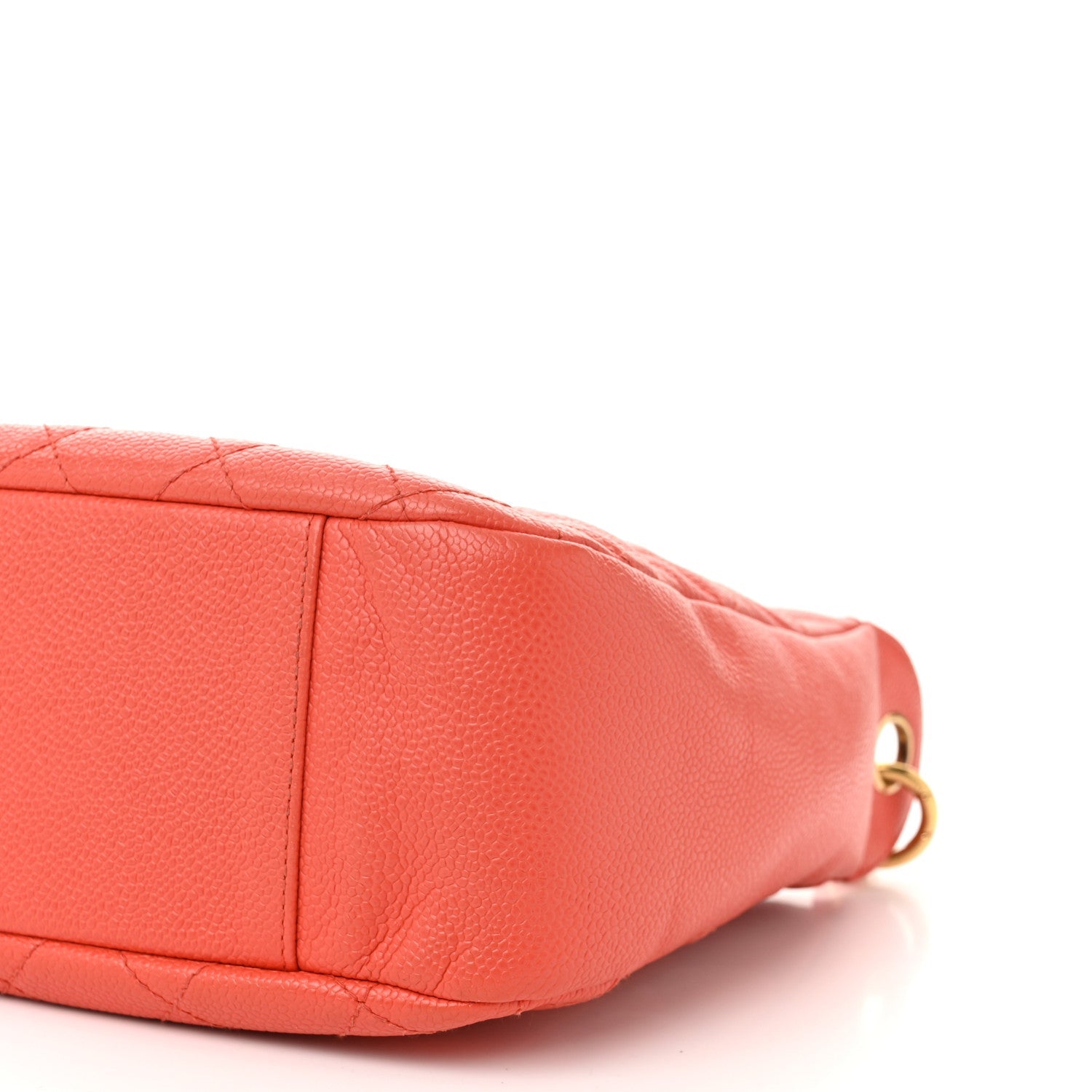 Caviar Quilted Timeless CC Shoulder Bag Coral