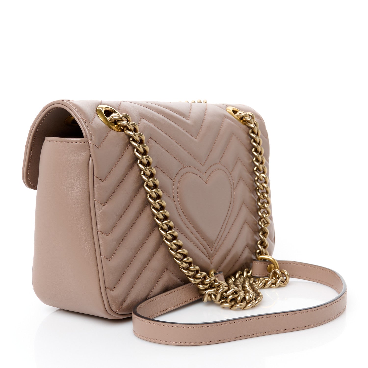 Calfskin Matelasse Small GG Marmont Shoulder Bag Porcelain Rose