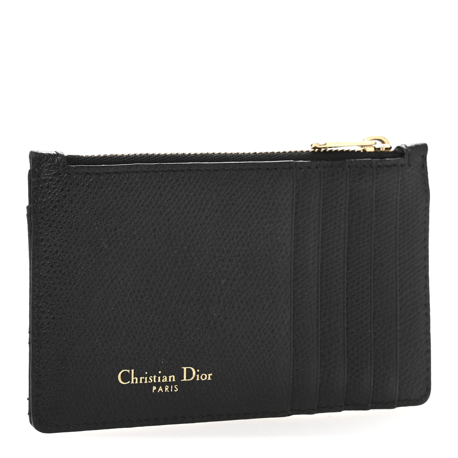 Grained Calfskin Cannage Diorama Wallet Black