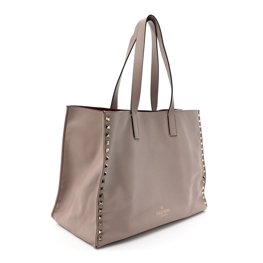 Nappa Medium Rockstud Soft Tote Soft Noisette