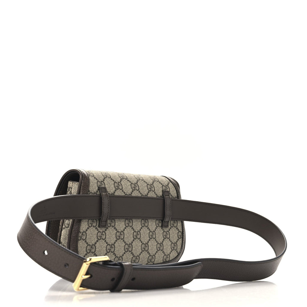 GG Supreme Monogram Textured Dollar Calfskin Blondie Belt Bag 95 38  Beige Ebony New Acero