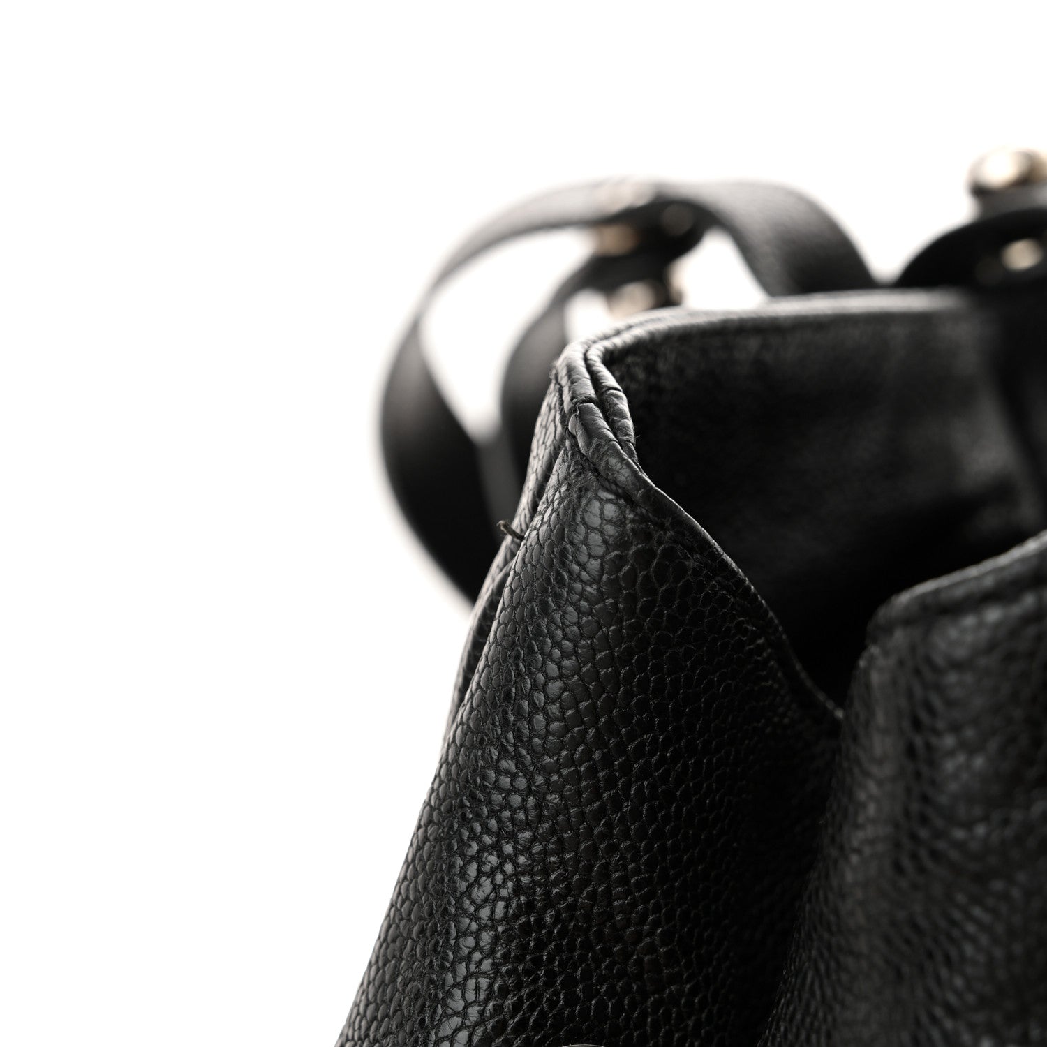 Glazed Caviar Reissue Double Pocket In The City Tote Black