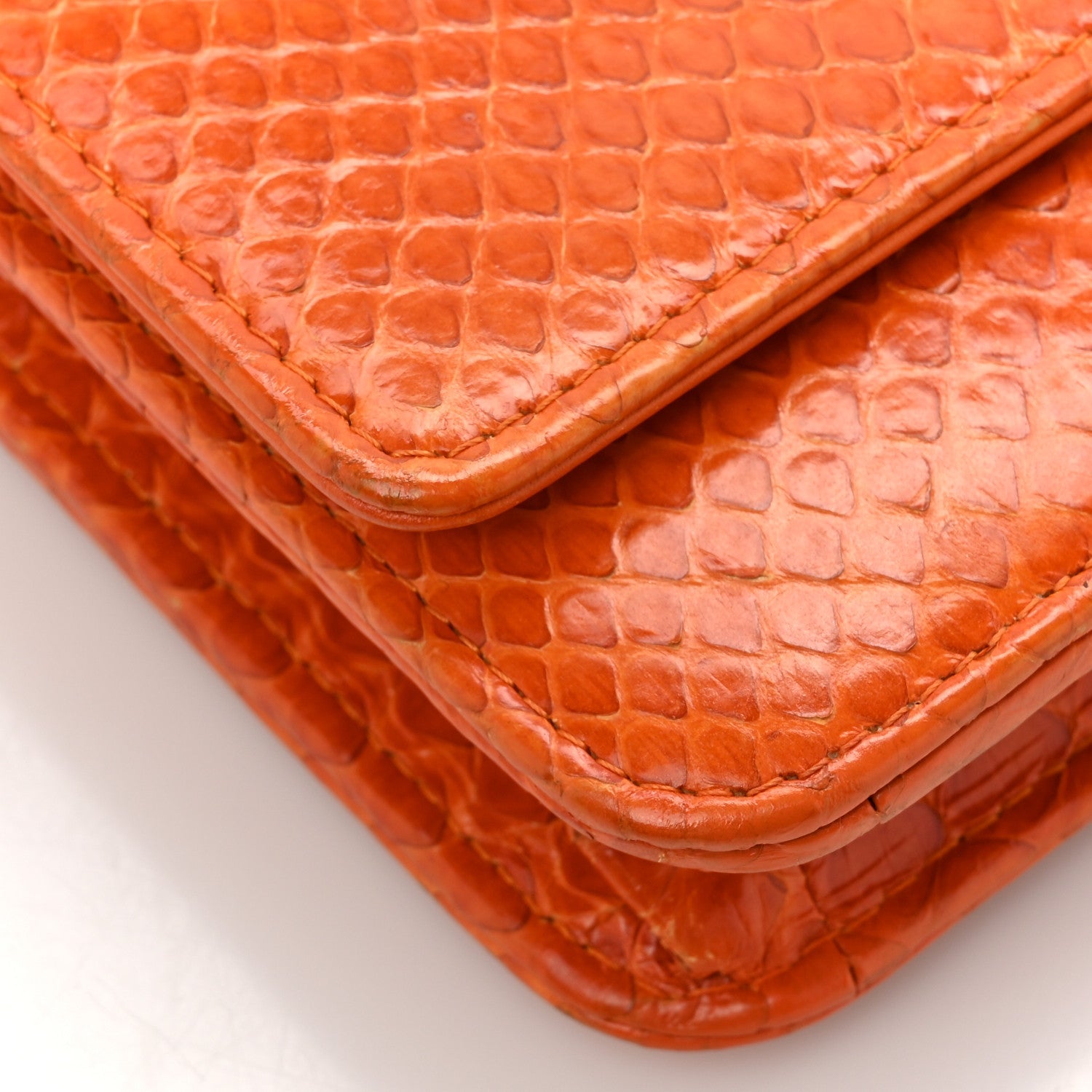 Snakeskin Wallet On Chain WOC Orange