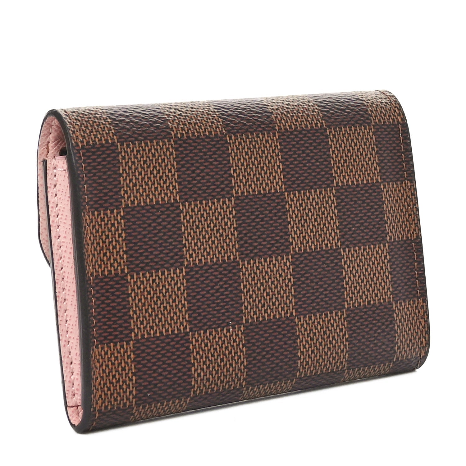Damier Ebene Rosalie Coin Purse Rose Ballerine