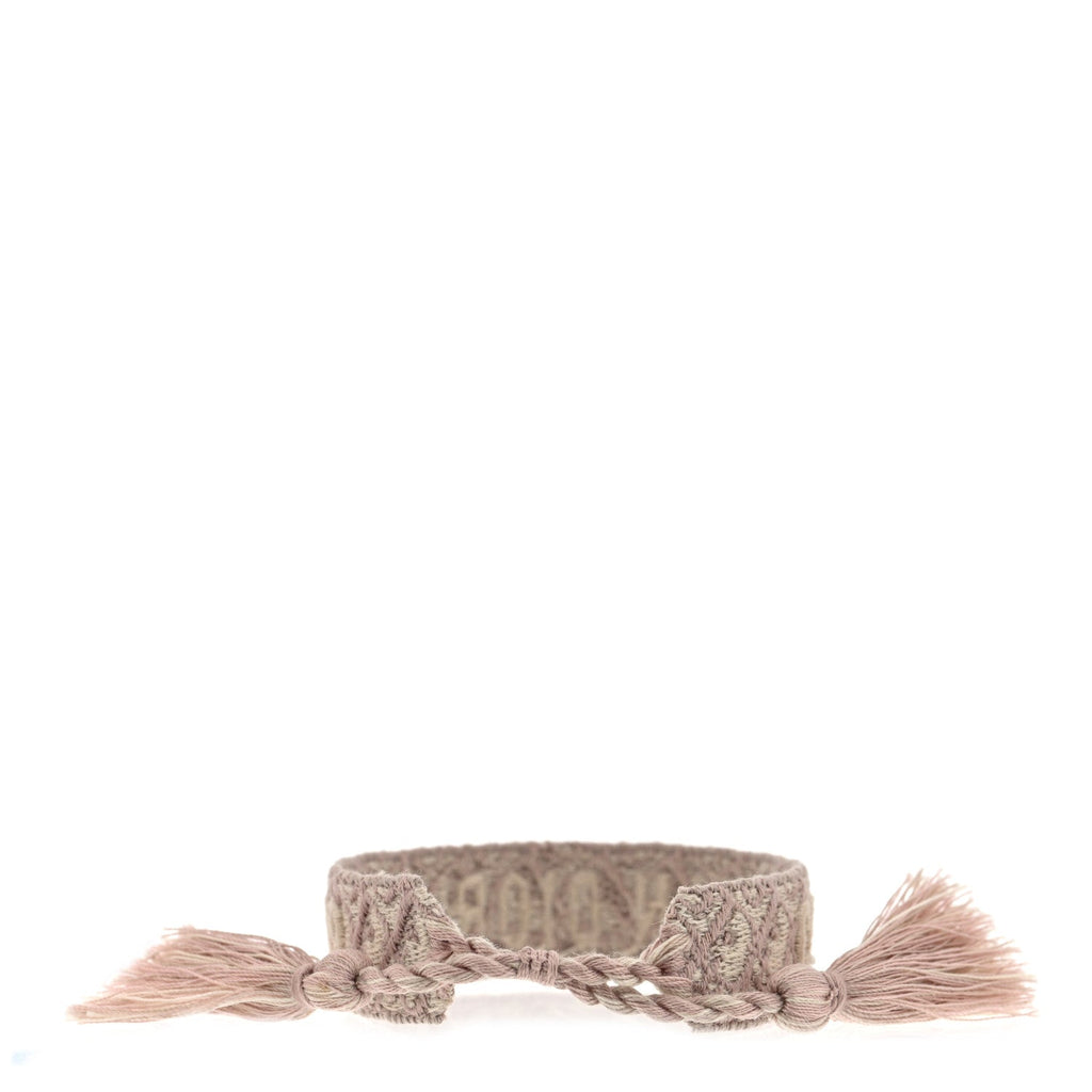 Woven Cotton Butterfly J'Adior Friendship Bracelet Rose Oblique