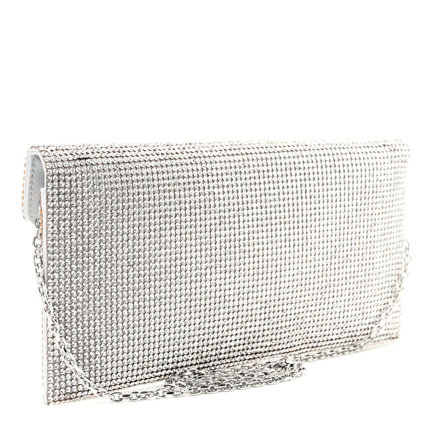 Swarovski Crystal Envelope Clutch Silver