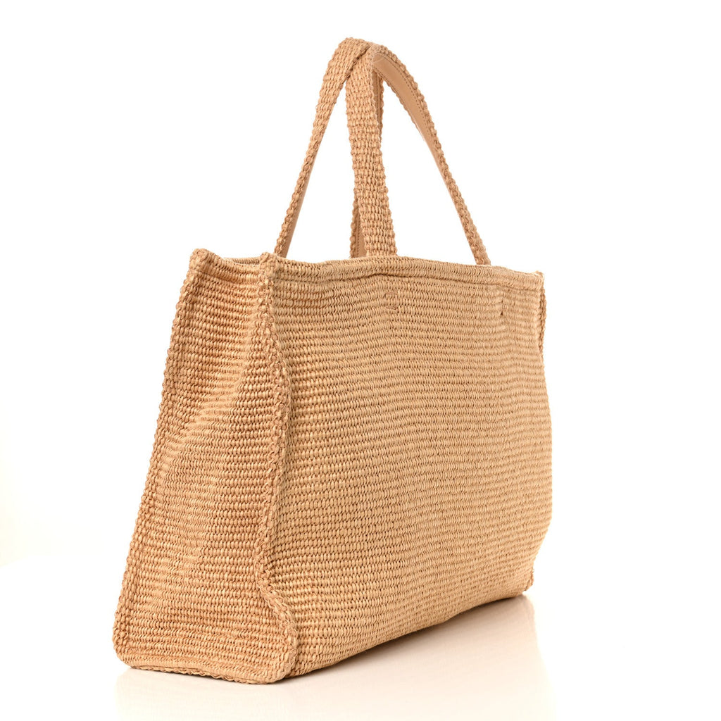 Raffia Large G Shopping Tote Natural