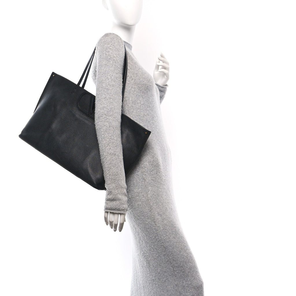 Calfskin Large Vlogo Fillme Tote Black