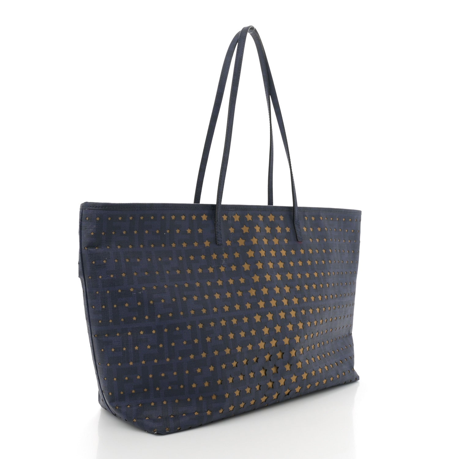 Zucca Spalmati Stars Medium Roll Tote Blue