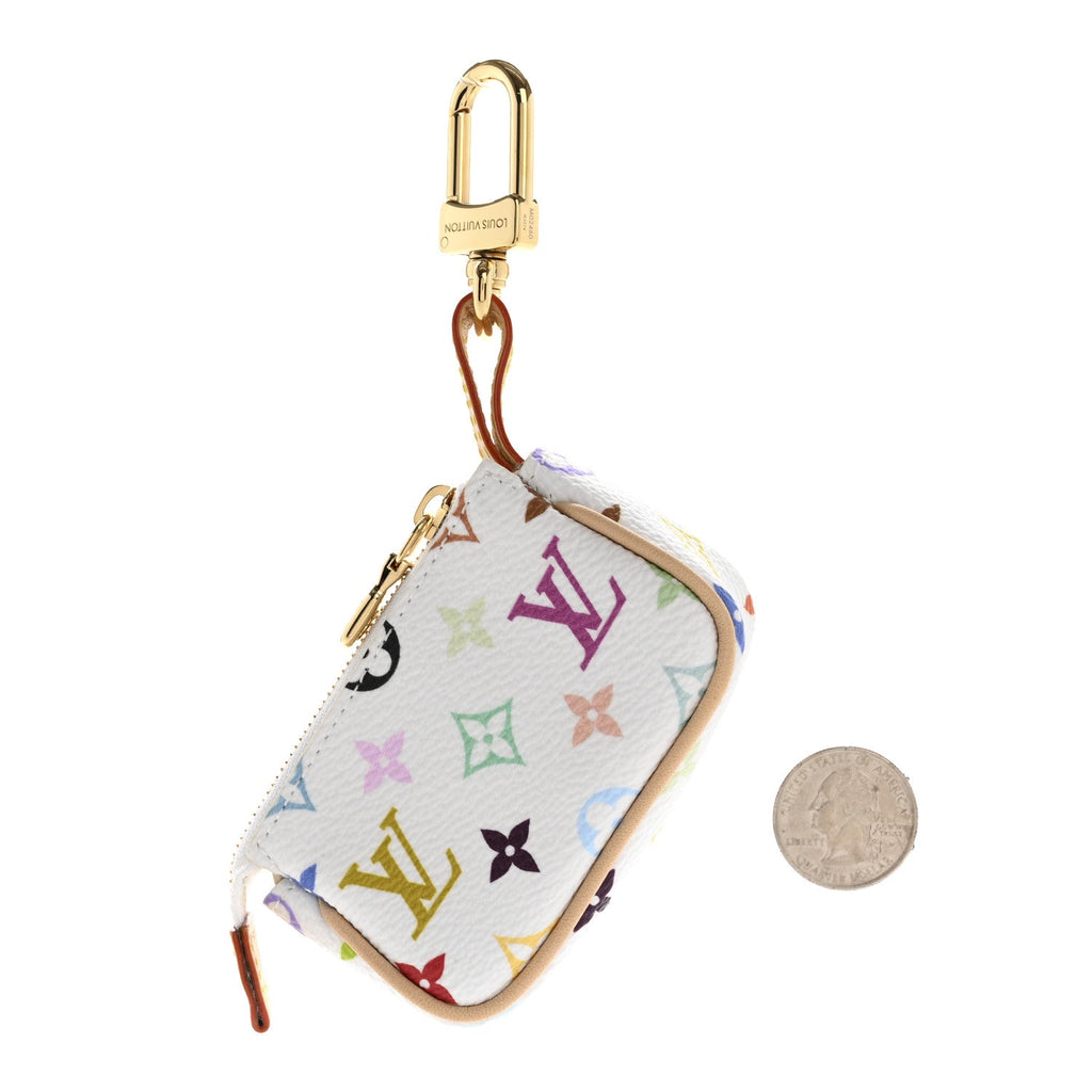 LV x TM Monogram Multicolor Micro Pochette White
