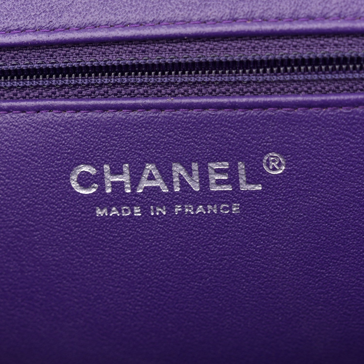 Patent Quilted Timeless Clutch Purple