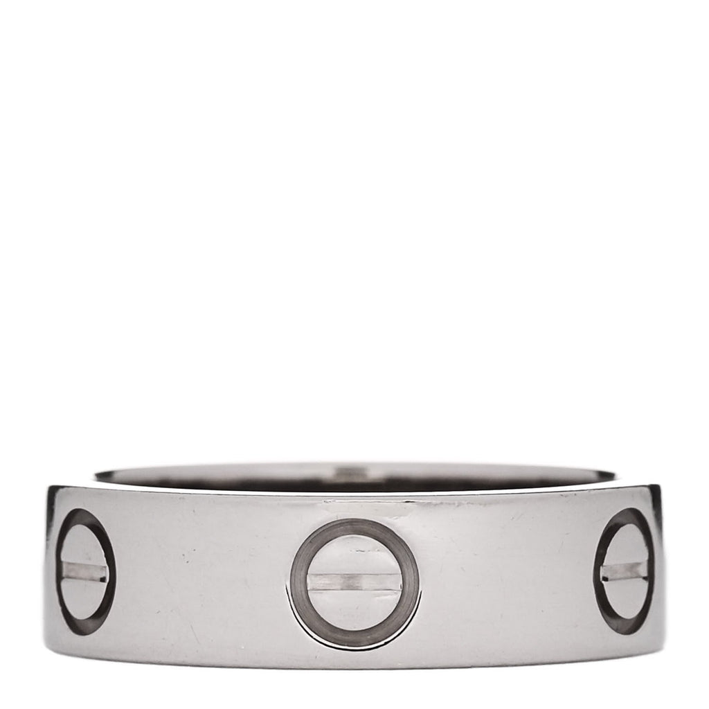 18K White Gold 5.5mm LOVE Ring 53 6.5