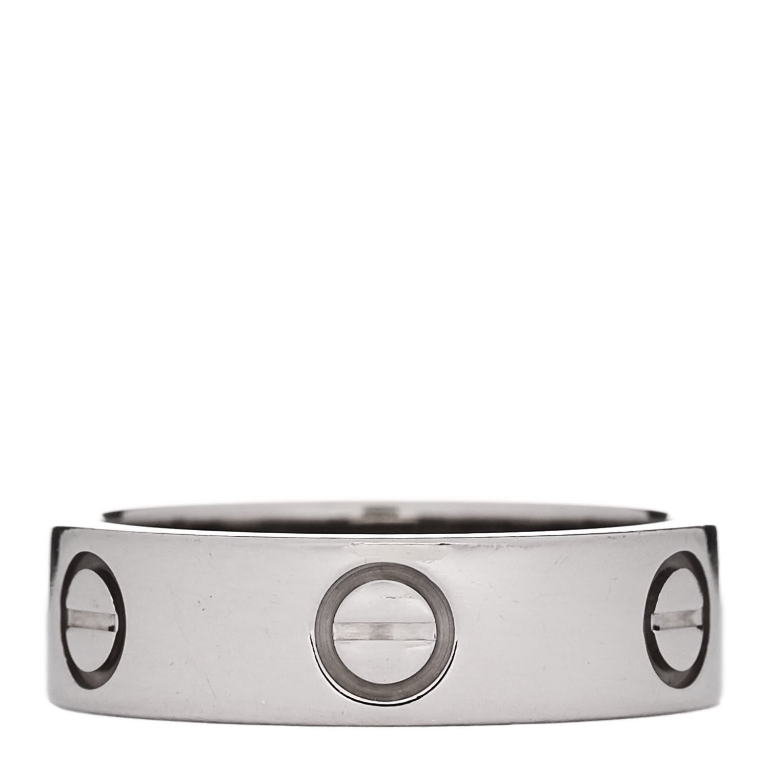18K White Gold 5.5mm LOVE Ring 53 6.5