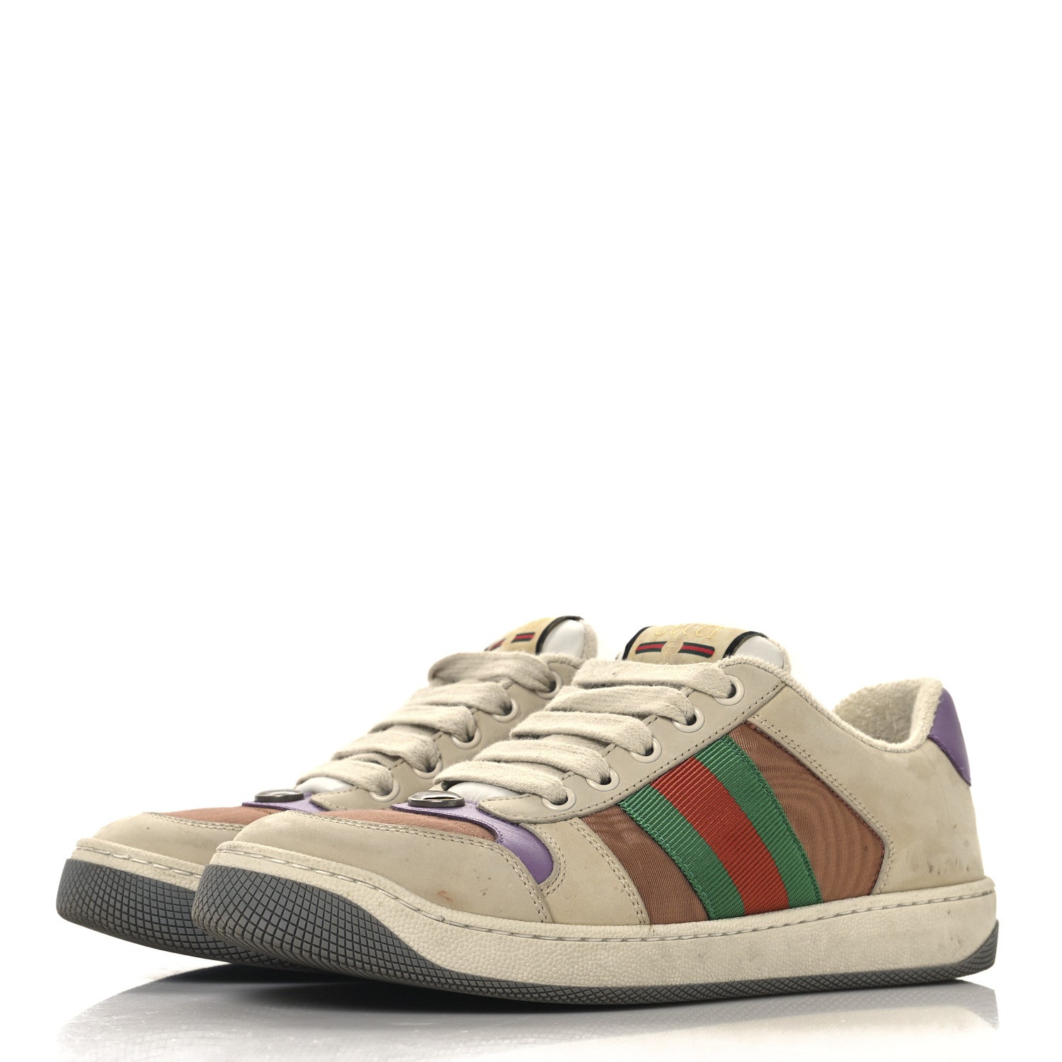 Moire Fabric Nubuck Web Womens Screener Sneakers 37 Cinnamon Dusty Milk New Lavender