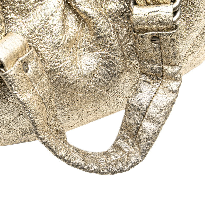 Chanel Coco Mark Matelasse Wild Stitch Leather Boston Bag