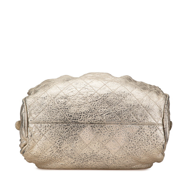 Chanel Coco Mark Matelasse Wild Stitch Leather Boston Bag