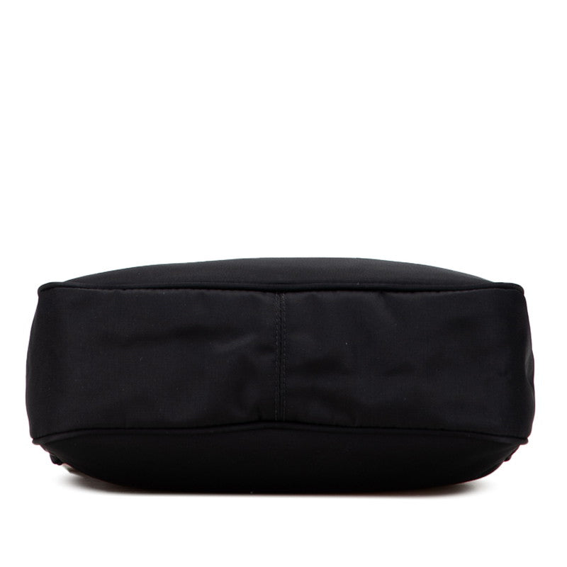 Fendi FF Logo Nylon Leather Shoulder Bag