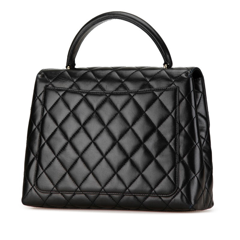 Chanel Matelasse Coco Mark Top Handle Flap Bag Lambskin Shoulder Bag