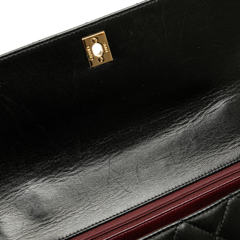 Chanel Matelasse Coco Mark Top Handle Flap Bag Lambskin Shoulder Bag