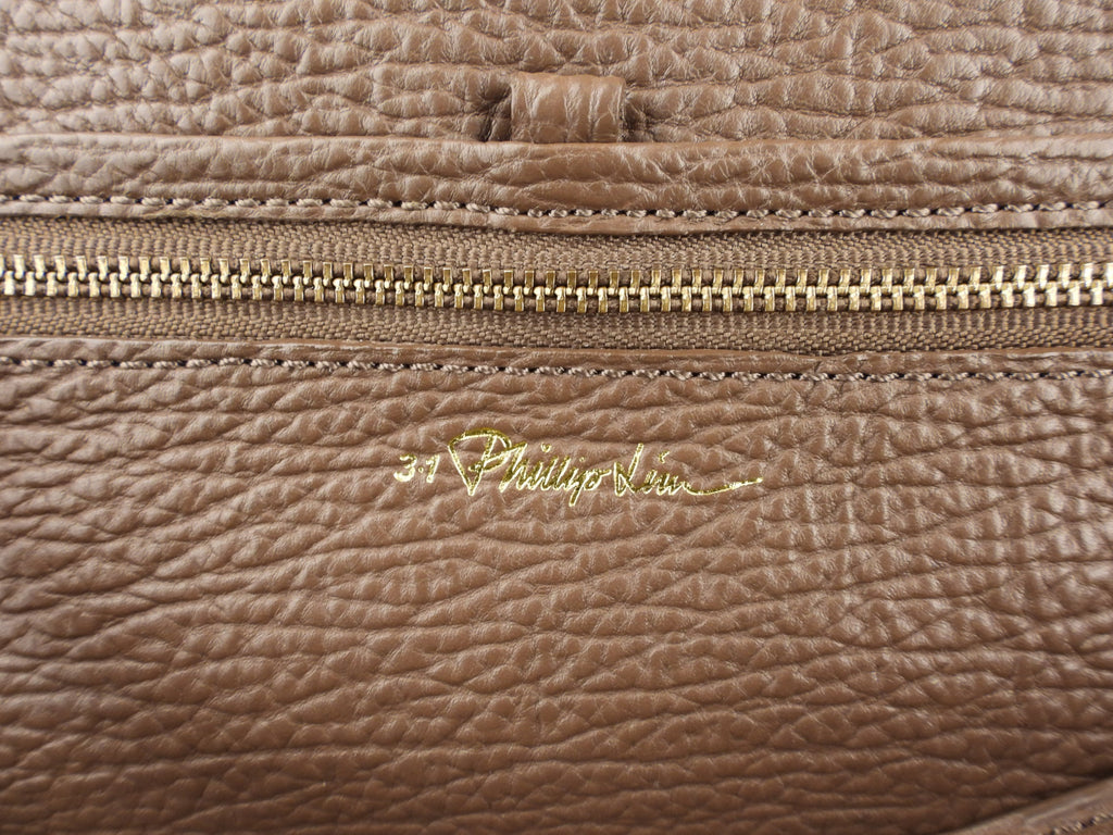3.1 Philip Lim Taupe Grained Leather Pashli Two Way Satchel Bag