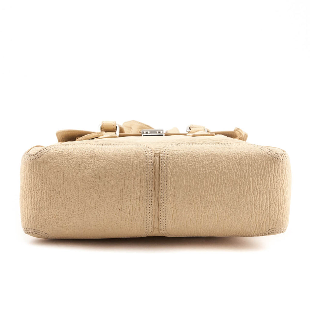 3.1 Phillip Lim Beige Textured Calfskin Medium Pashli Satchel