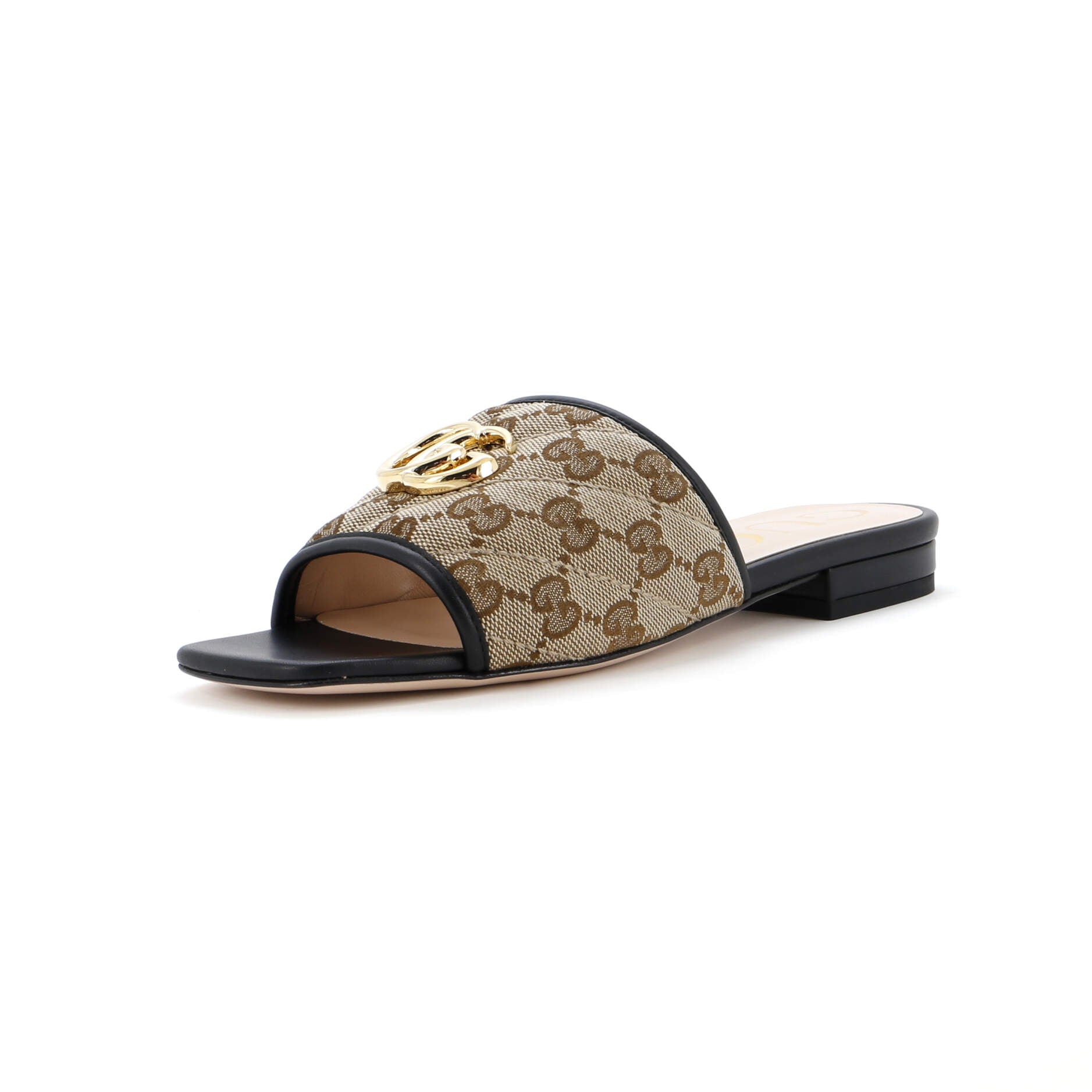 Women's GG Marmont Slide Sandals Diagonal Quilted GG Canvas